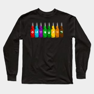 Zombie Perks Lined Up on Charcoal Long Sleeve T-Shirt